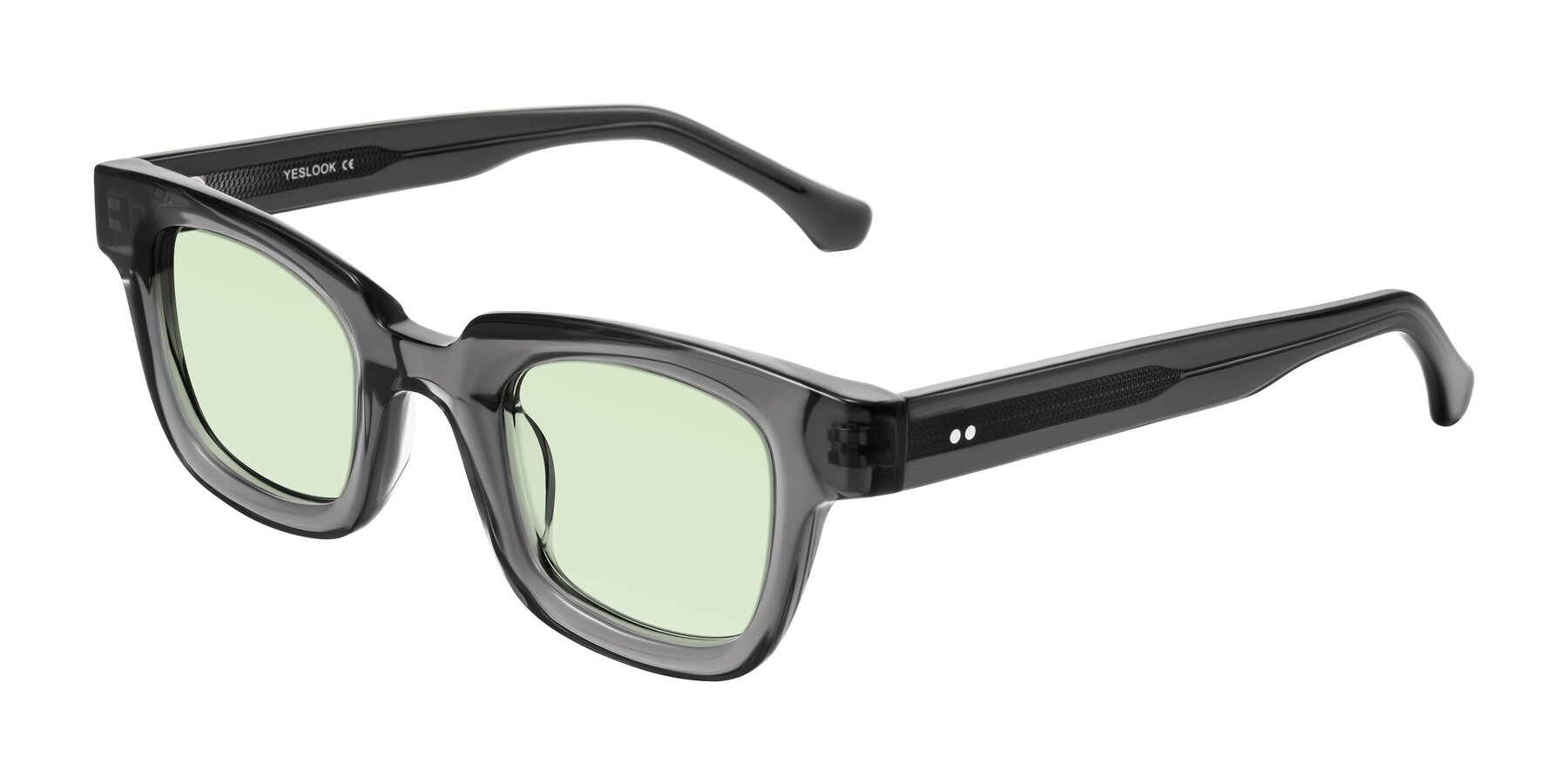 Angle of Neza in Dark Gray with Light Green Tinted Lenses