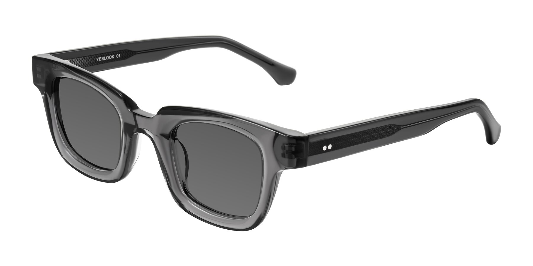 Angle of Neza in Dark Gray with Medium Gray Tinted Lenses