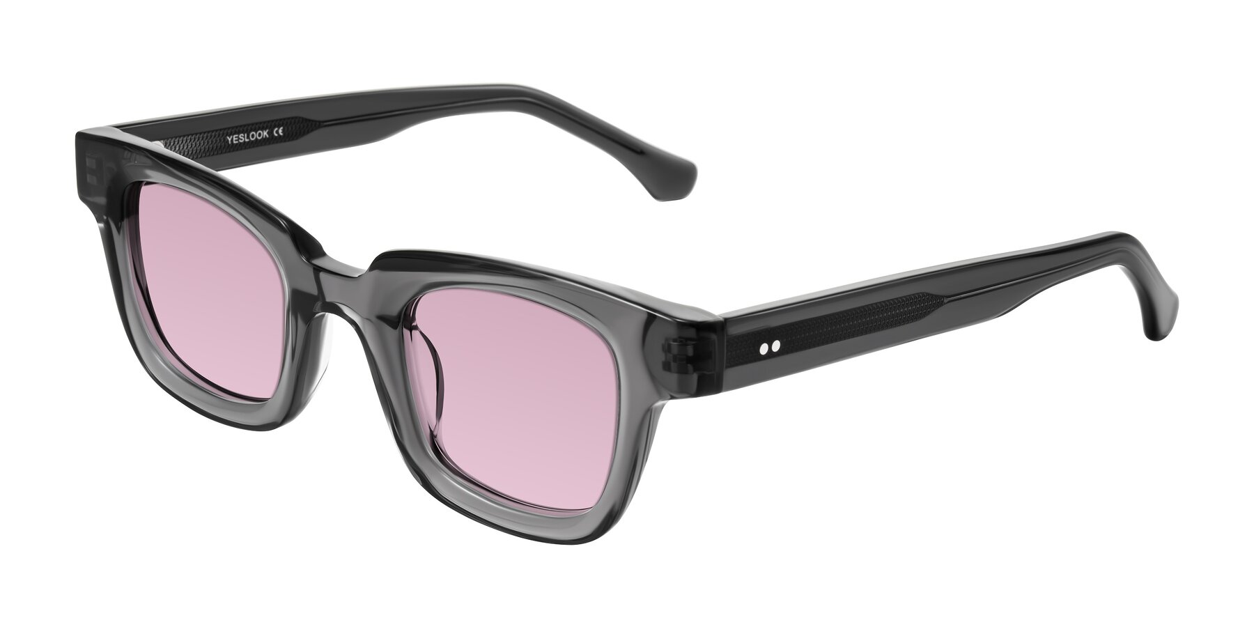 Angle of Neza in Dark Gray with Light Wine Tinted Lenses