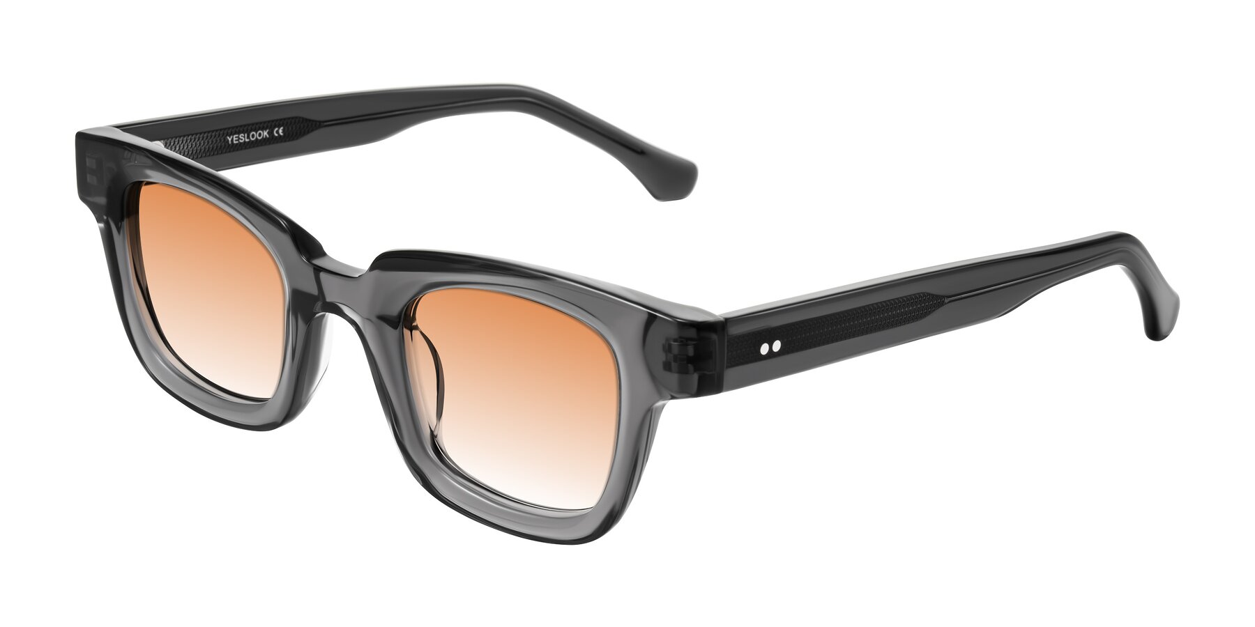 Angle of Neza in Dark Gray with Orange Gradient Lenses