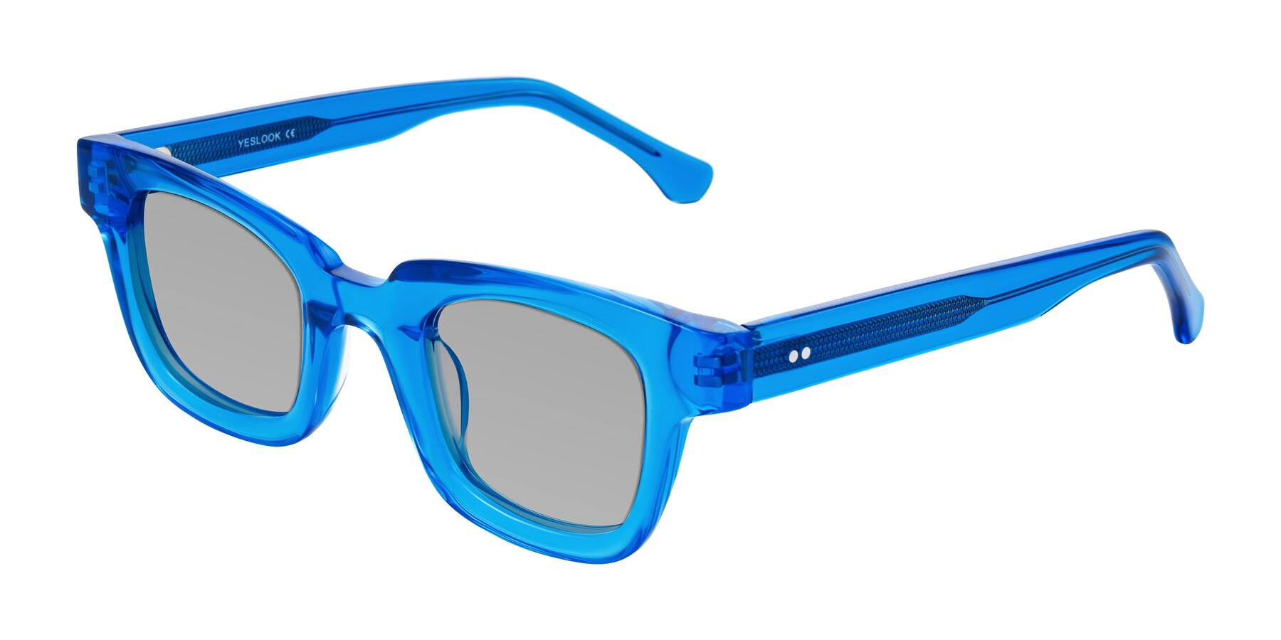 Angle of Neza in Blue with Light Gray Tinted Lenses