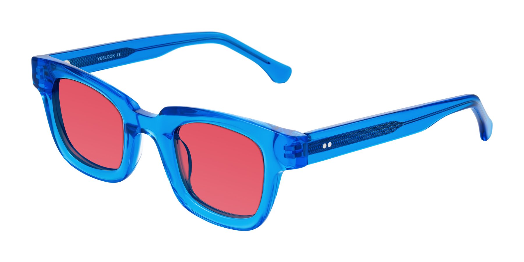 Angle of Neza in Blue with Red Tinted Lenses