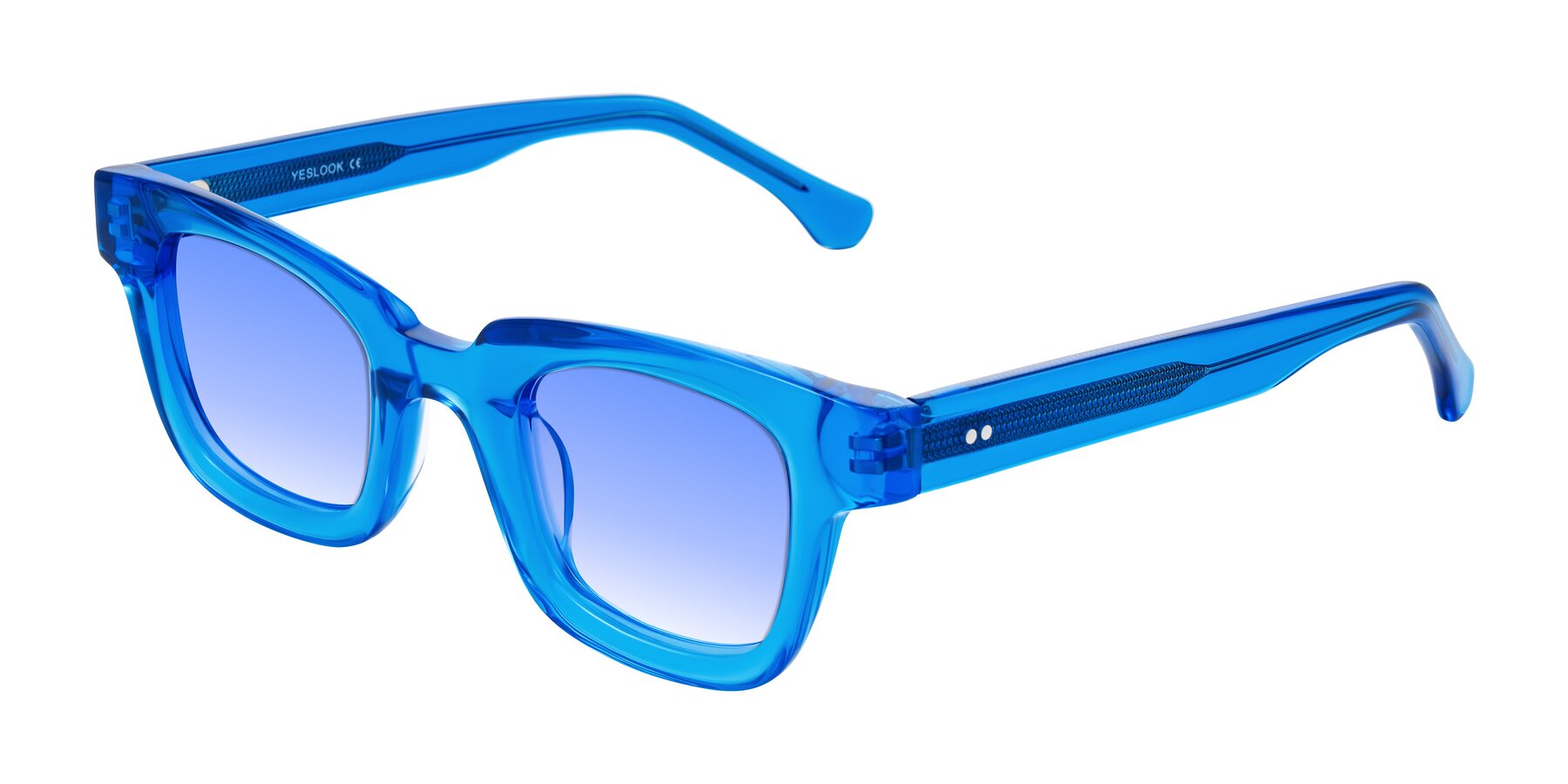 Angle of Neza in Blue with Blue Gradient Lenses