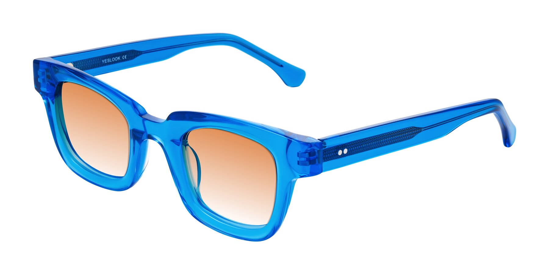Angle of Neza in Blue with Orange Gradient Lenses