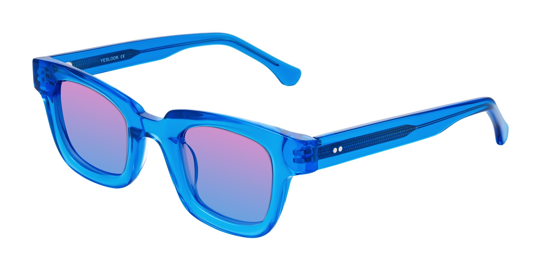 Angle of Neza in Blue with Pink / Blue Gradient Lenses
