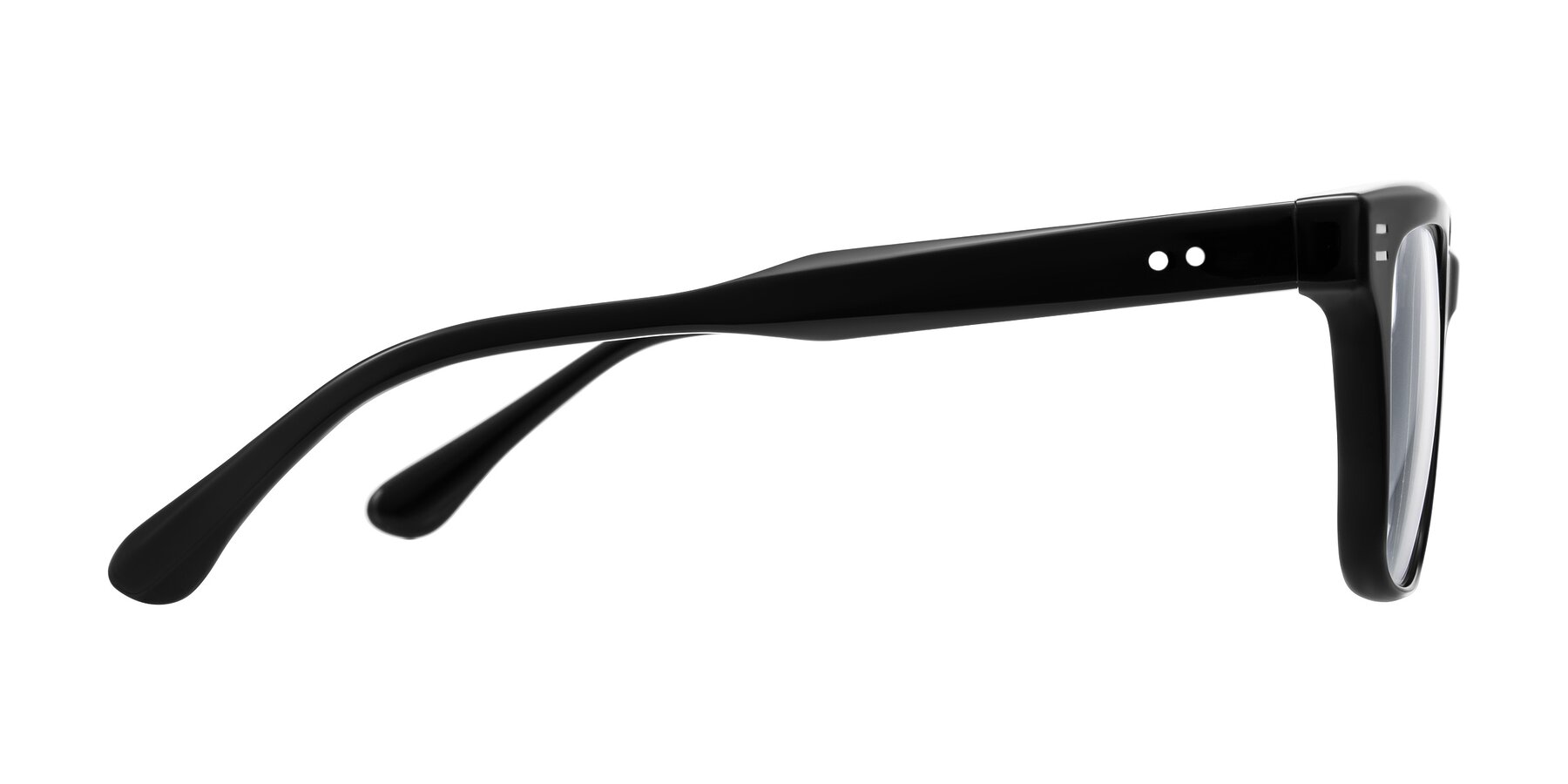 Side of Bliss in Black with Clear Reading Eyeglass Lenses
