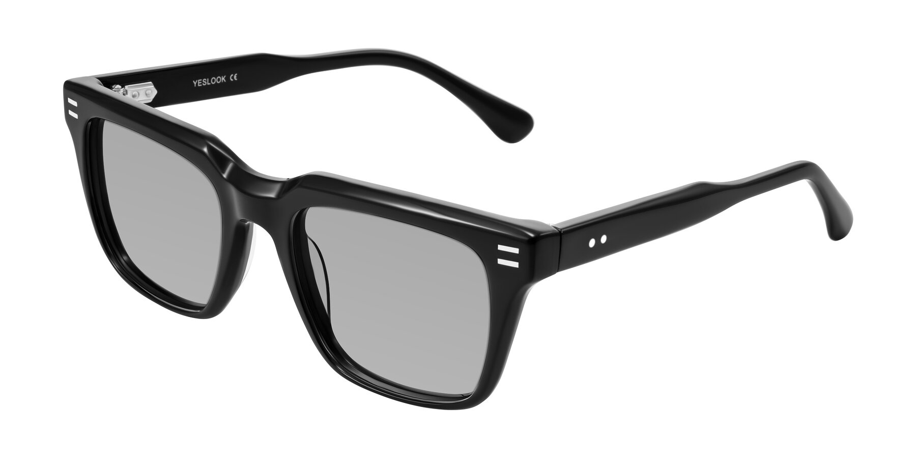 Angle of Bliss in Black with Light Gray Tinted Lenses