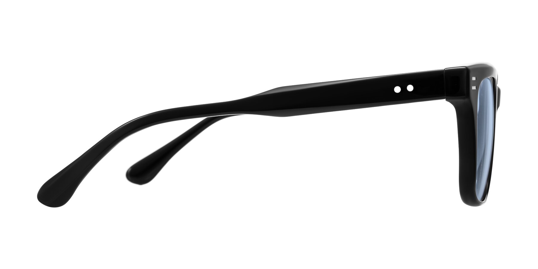 Side of Bliss in Black with Light Blue Tinted Lenses