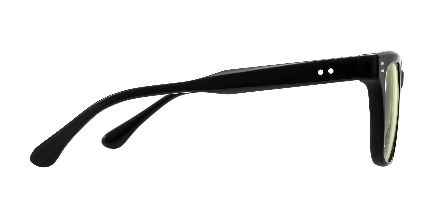 Side of Bliss in Black with Light Yellow Tinted Lenses