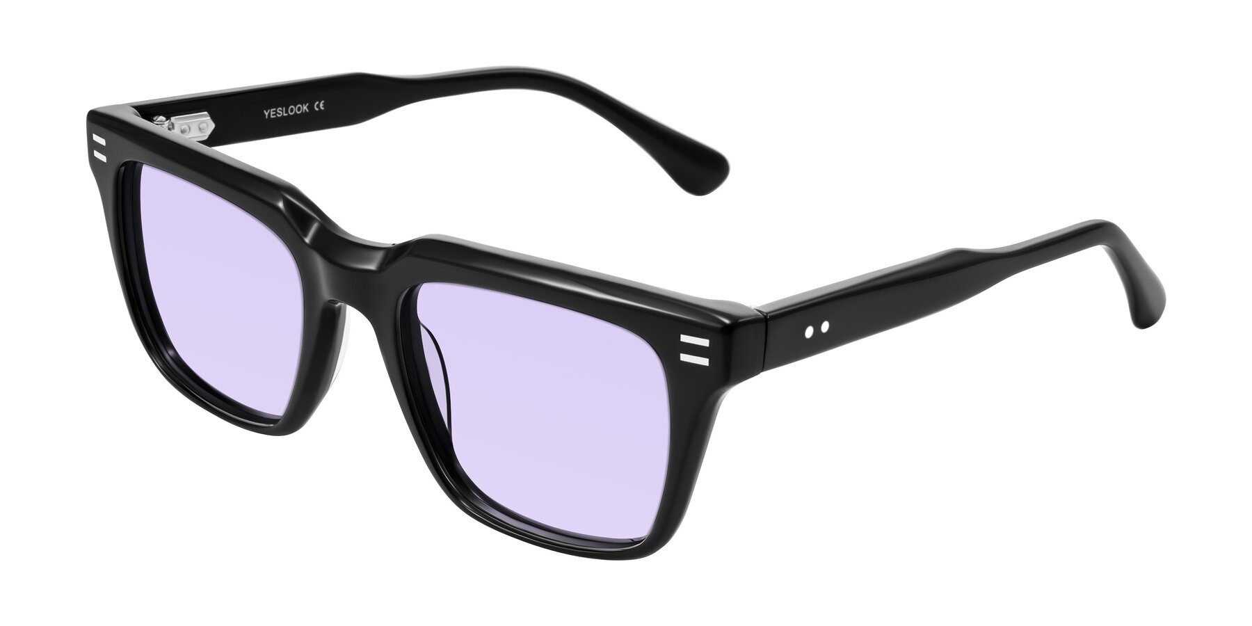 Angle of Bliss in Black with Light Purple Tinted Lenses