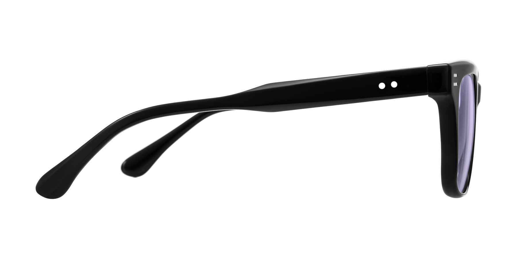 Side of Bliss in Black with Light Purple Tinted Lenses