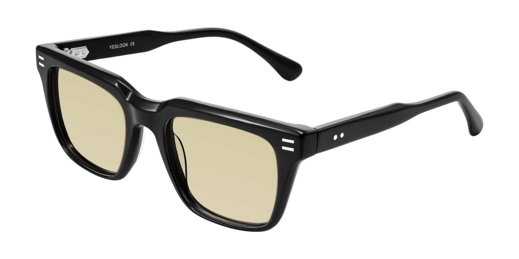 Angle of Bliss in Black with Light Champagne Tinted Lenses