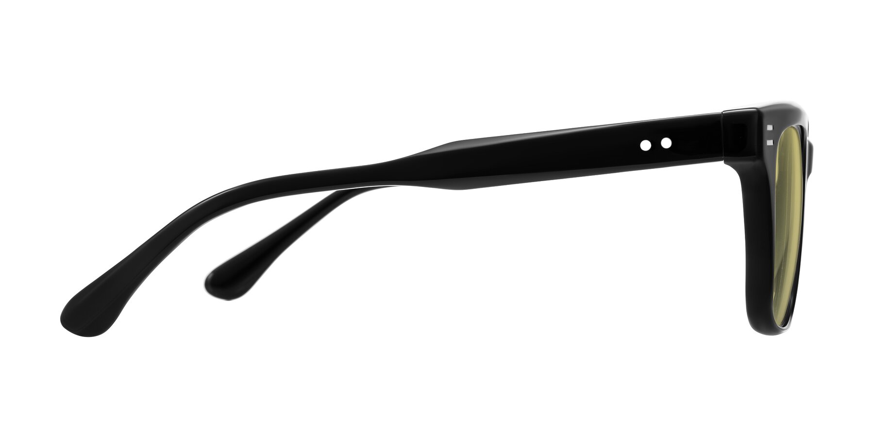 Side of Bliss in Black with Medium Champagne Tinted Lenses