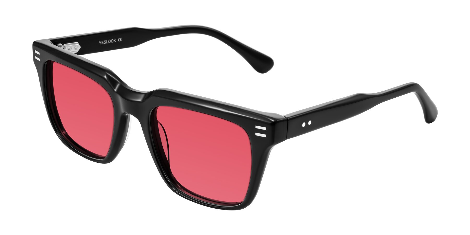 Angle of Bliss in Black with Red Tinted Lenses