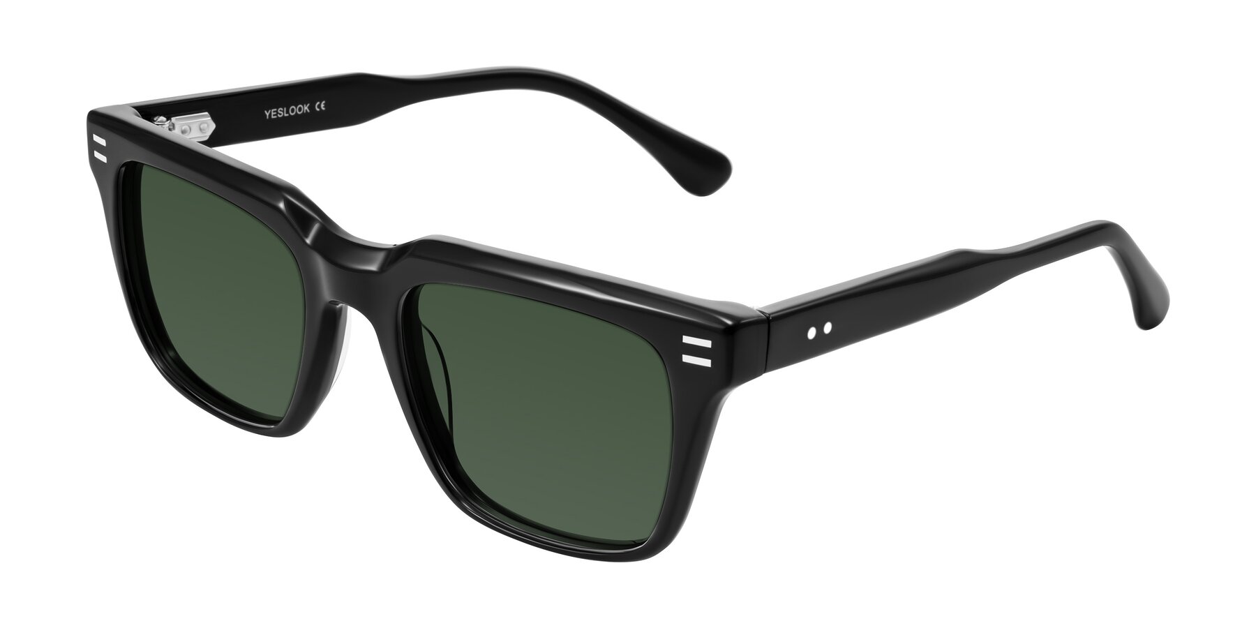 Angle of Bliss in Black with Green Tinted Lenses