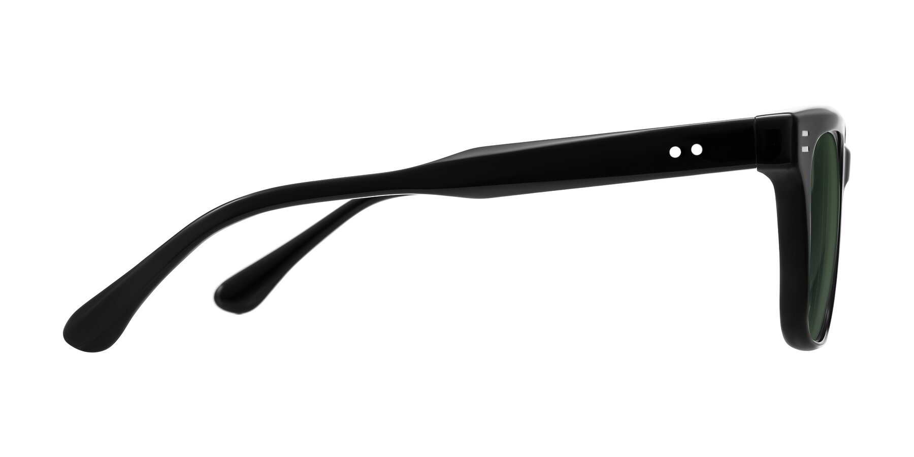 Side of Bliss in Black with Green Tinted Lenses