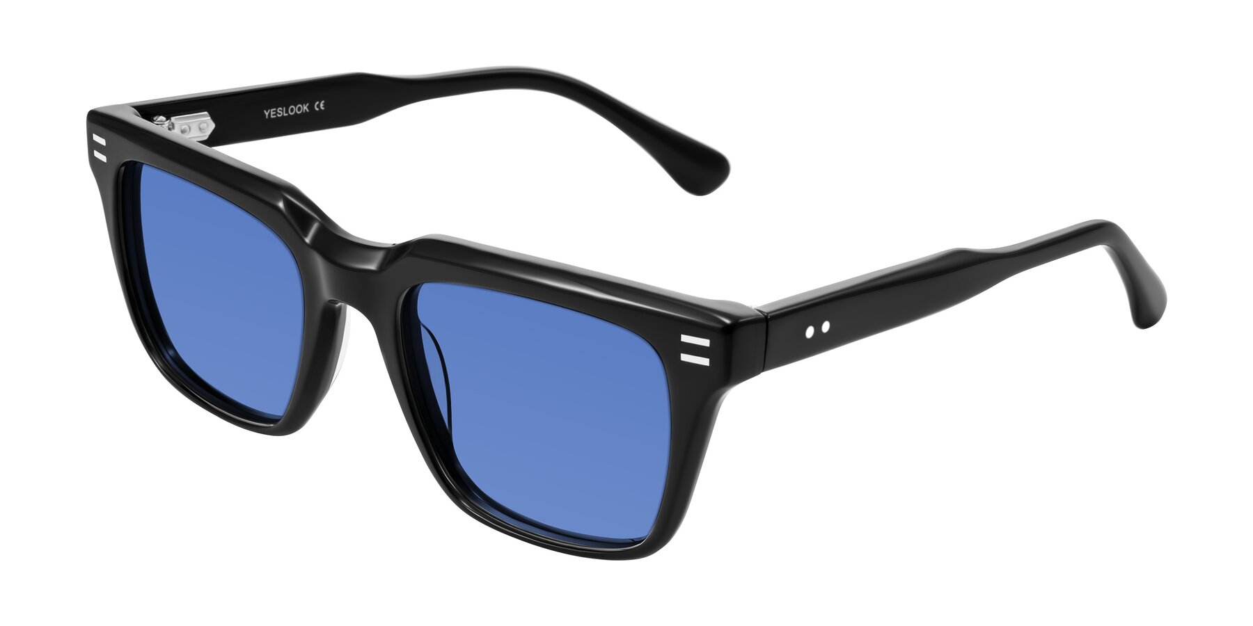 Angle of Bliss in Black with Blue Tinted Lenses