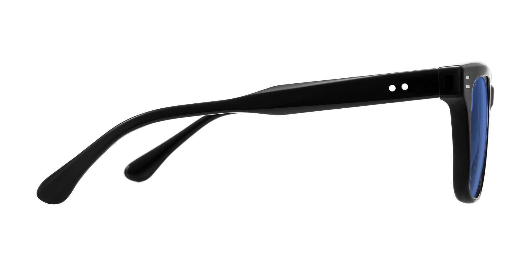 Side of Bliss in Black with Blue Tinted Lenses