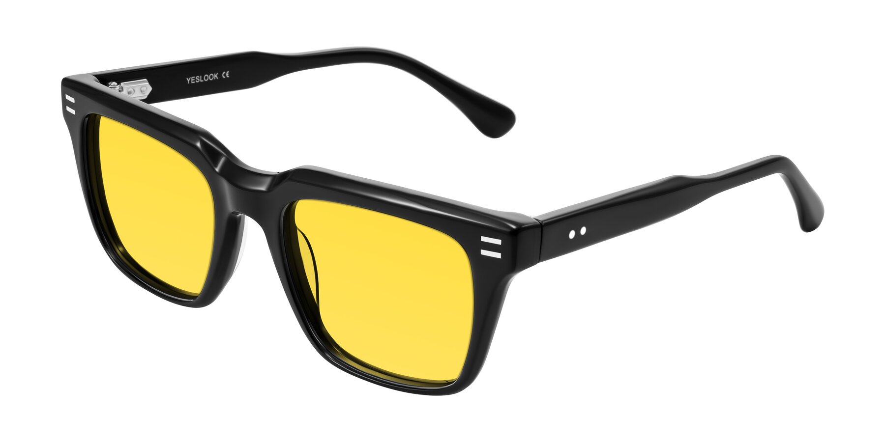 Angle of Bliss in Black with Yellow Tinted Lenses