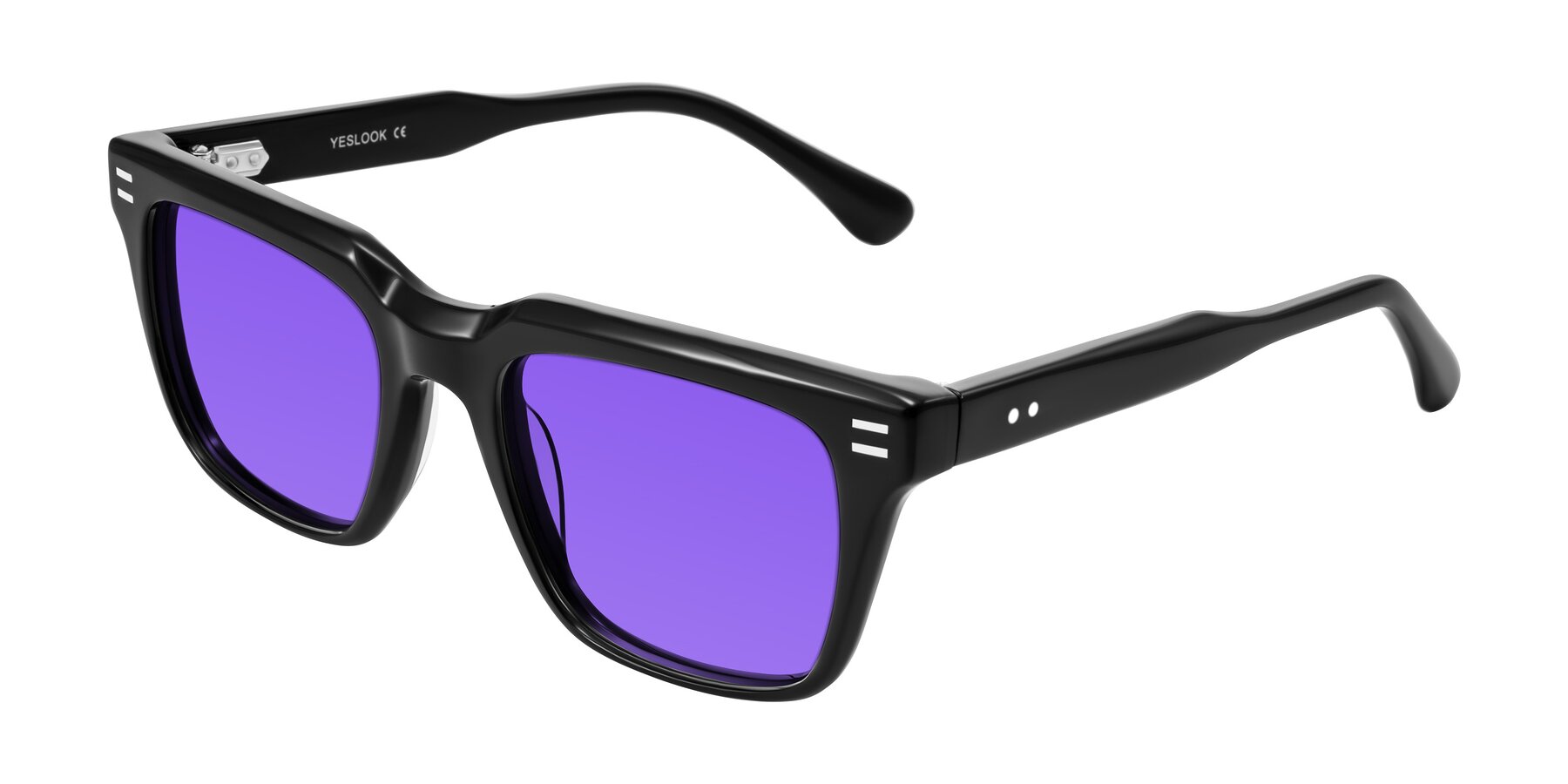 Angle of Bliss in Black with Purple Tinted Lenses