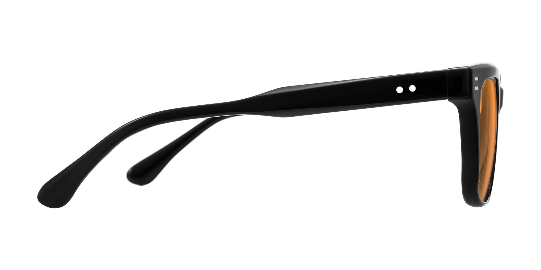 Side of Bliss in Black with Orange Tinted Lenses