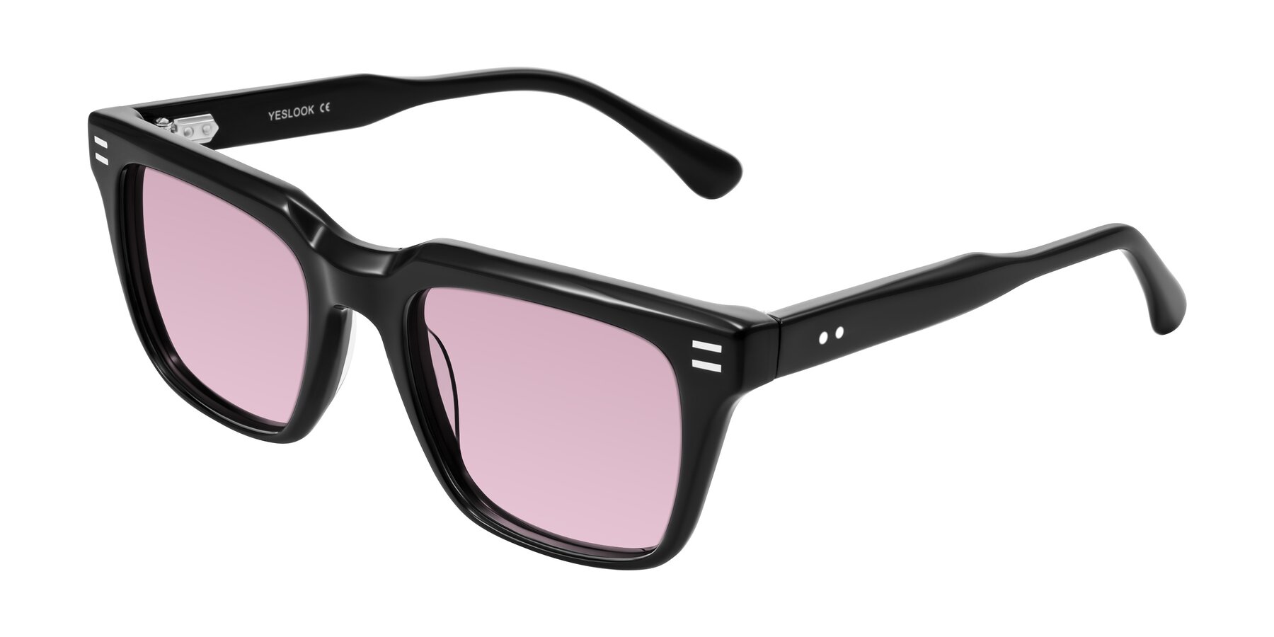 Angle of Bliss in Black with Light Wine Tinted Lenses