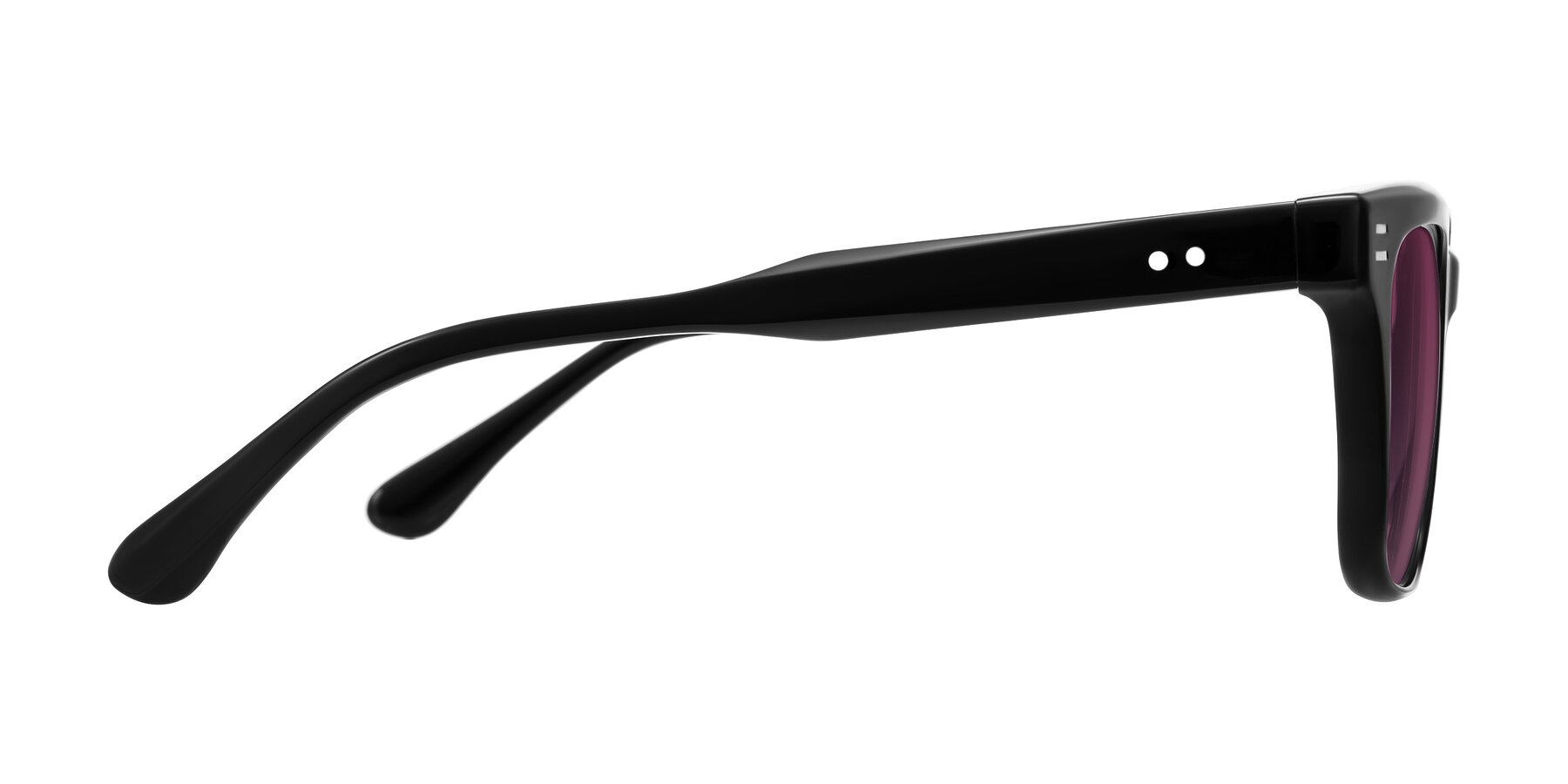 Side of Bliss in Black with Wine Tinted Lenses