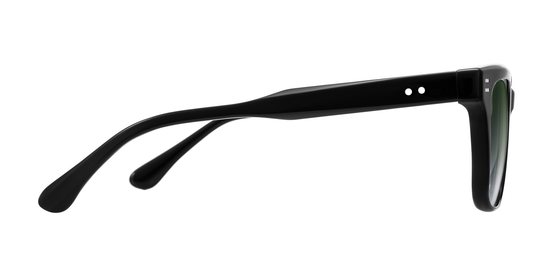 Side of Bliss in Black with Green Gradient Lenses