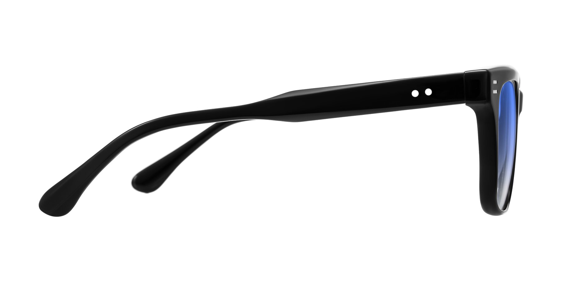 Side of Bliss in Black with Blue Gradient Lenses