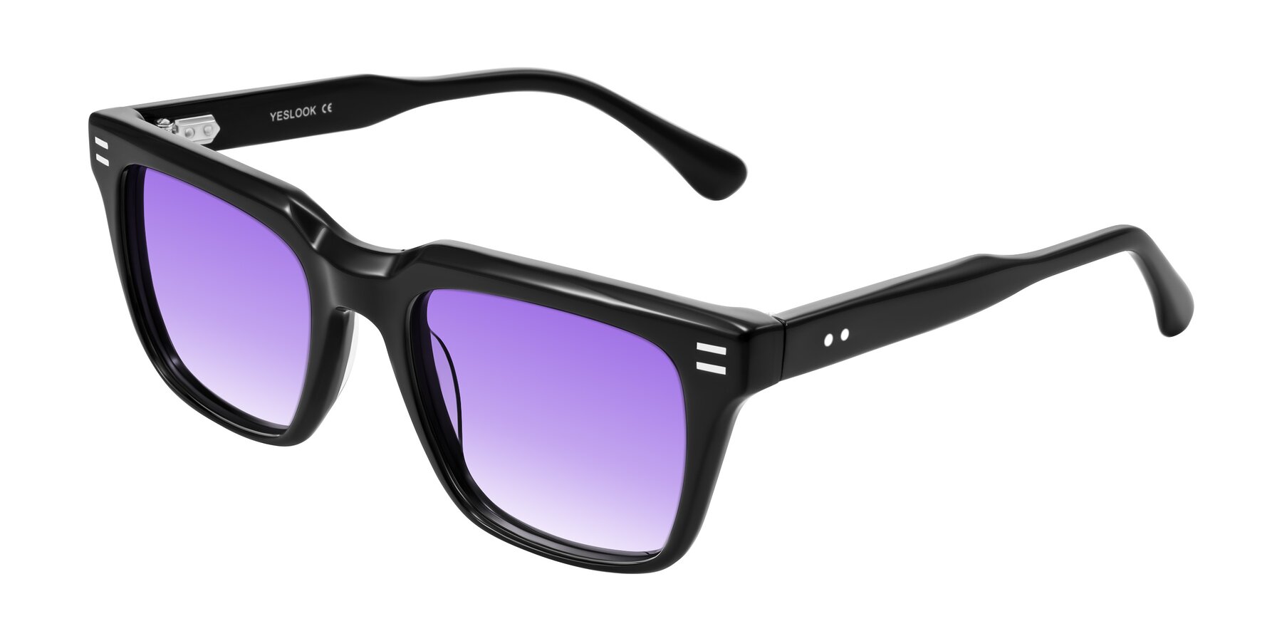 Angle of Bliss in Black with Purple Gradient Lenses