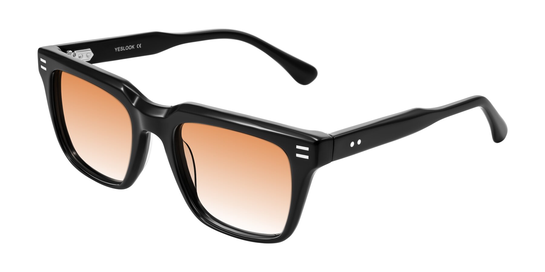 Angle of Bliss in Black with Orange Gradient Lenses