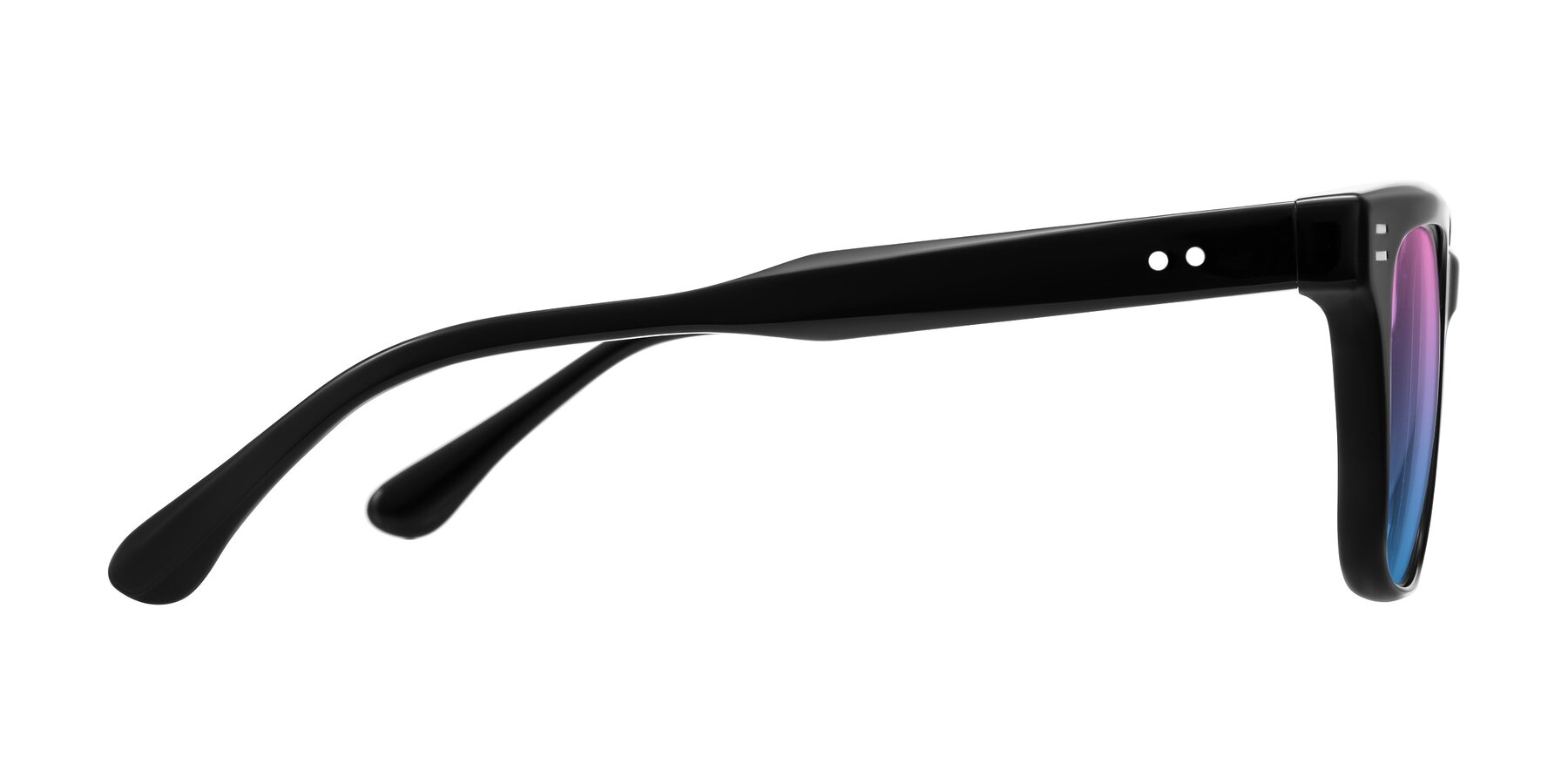 Side of Bliss in Black with Pink / Blue Gradient Lenses