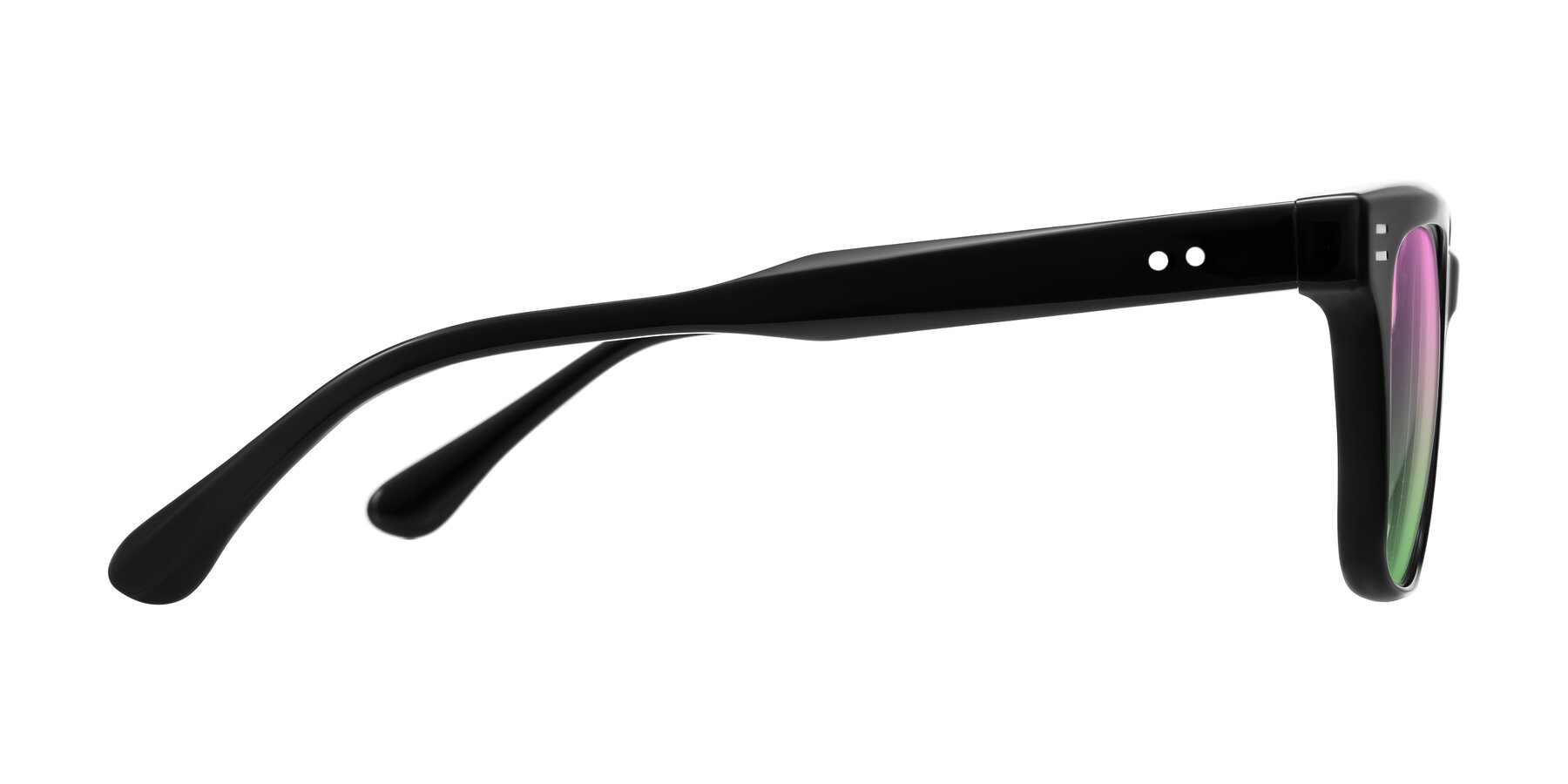 Side of Bliss in Black with Pink / Green Gradient Lenses