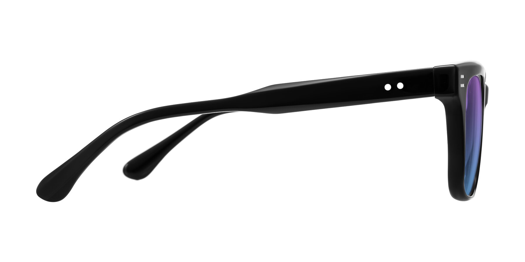 Side of Bliss in Black with Purple / Blue Gradient Lenses