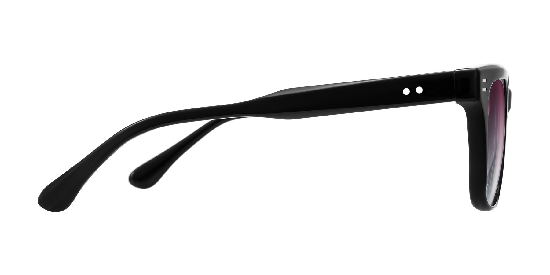 Side of Bliss in Black with Wine Gradient Lenses