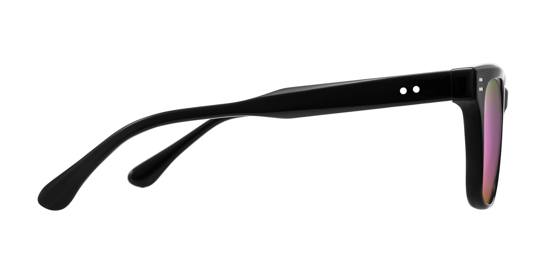Side of Bliss in Black with Pink Mirrored Lenses