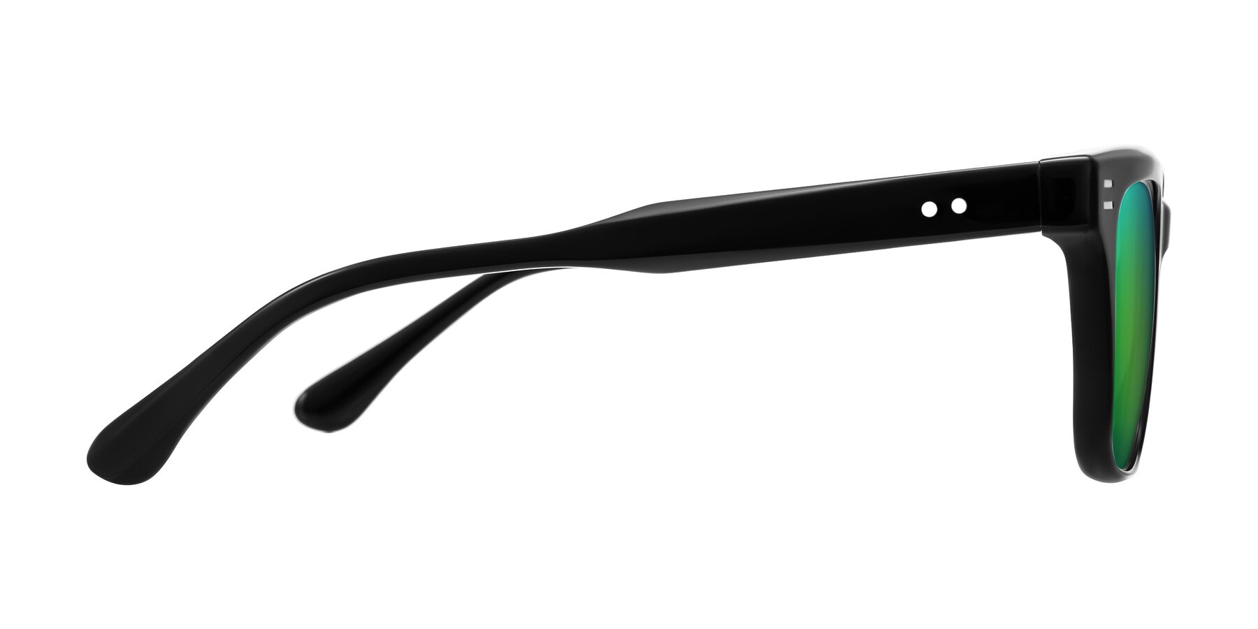 Side of Bliss in Black with Green Mirrored Lenses