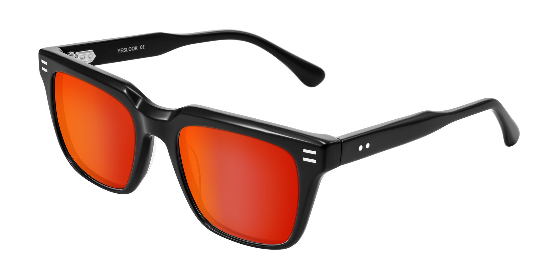 Angle of Bliss in Black with Red Gold Mirrored Lenses
