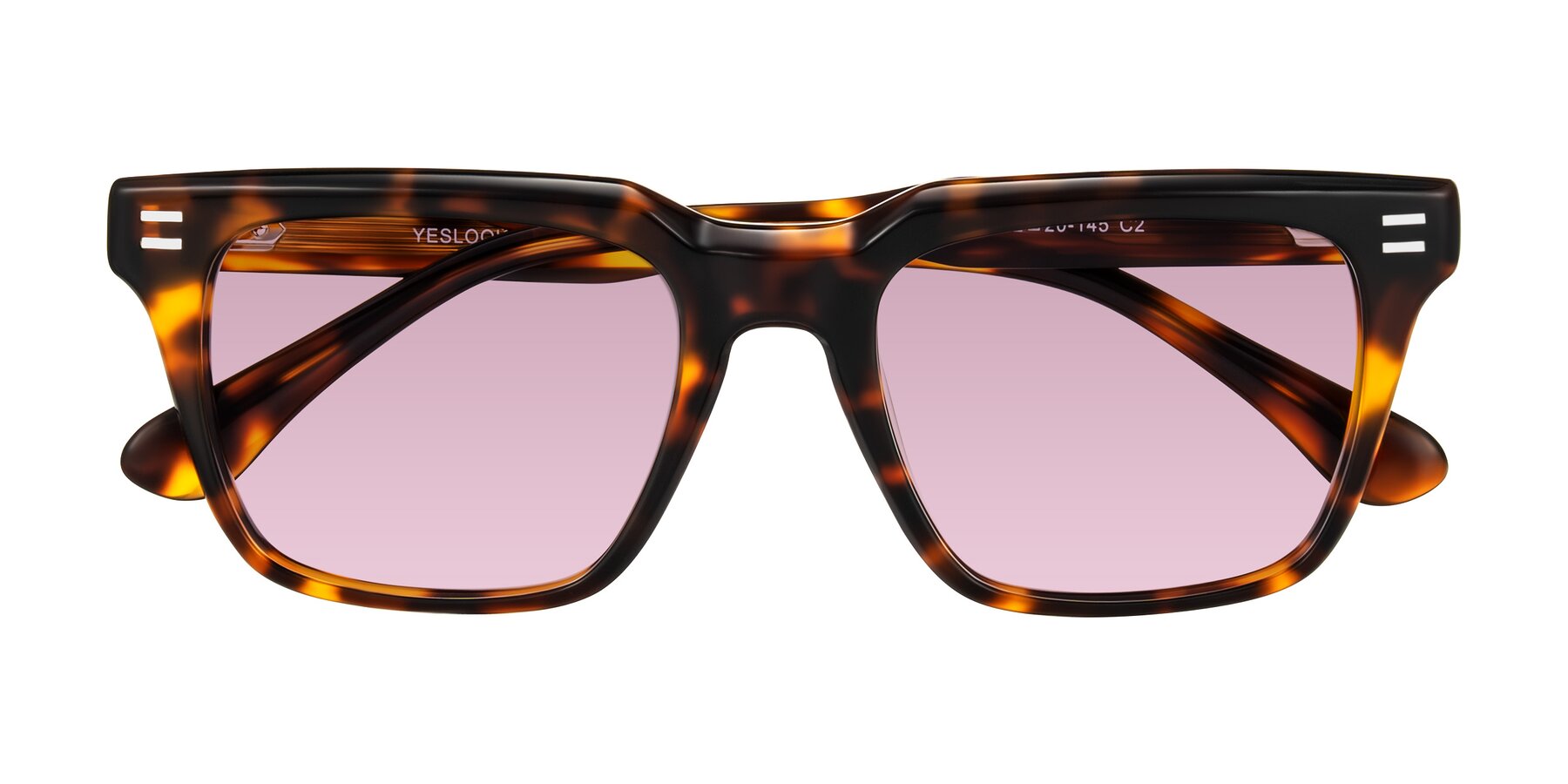 Folded Front of Bliss in Tortoise with Light Wine Tinted Lenses