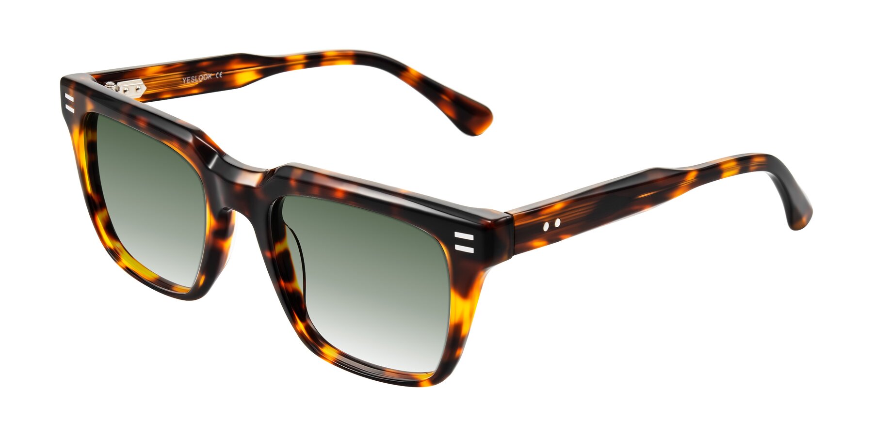 Angle of Bliss in Tortoise with Green Gradient Lenses