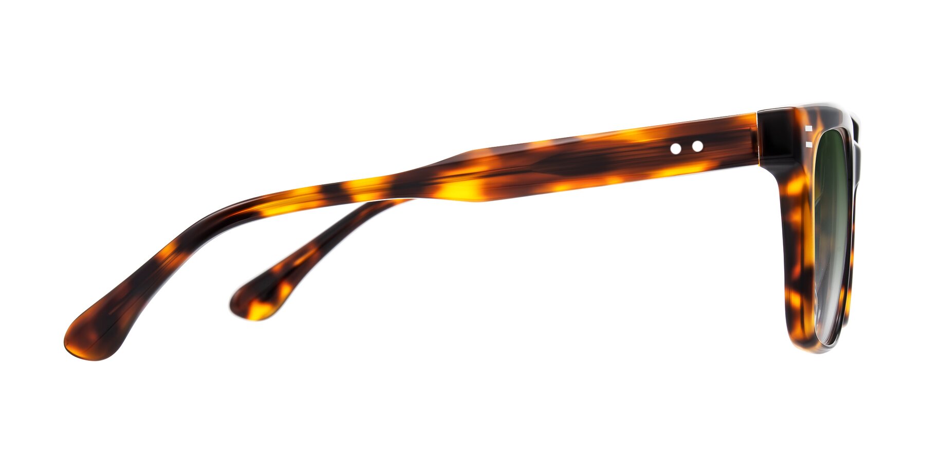 Side of Bliss in Tortoise with Green Gradient Lenses