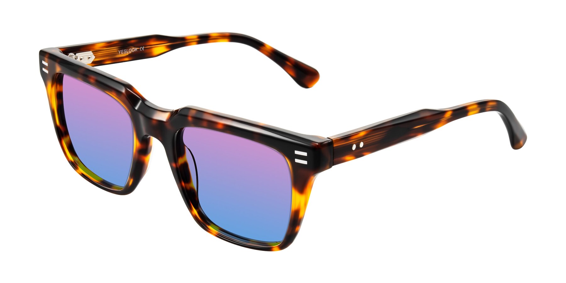 Angle of Bliss in Tortoise with Pink / Blue Gradient Lenses