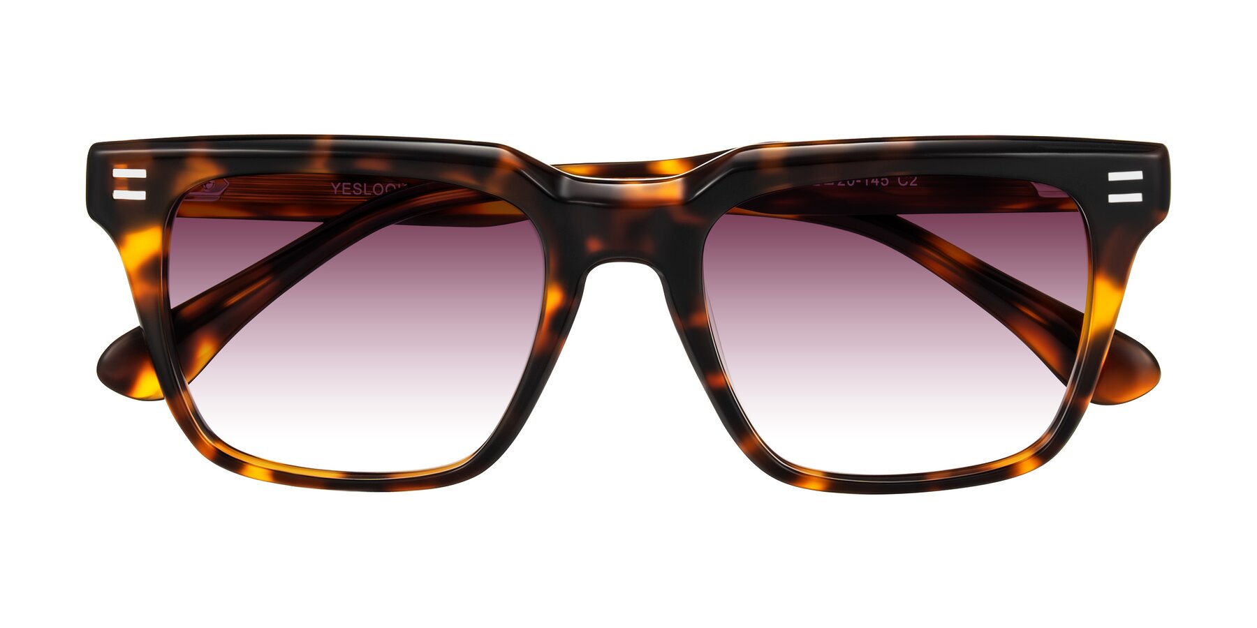 Folded Front of Bliss in Tortoise with Wine Gradient Lenses
