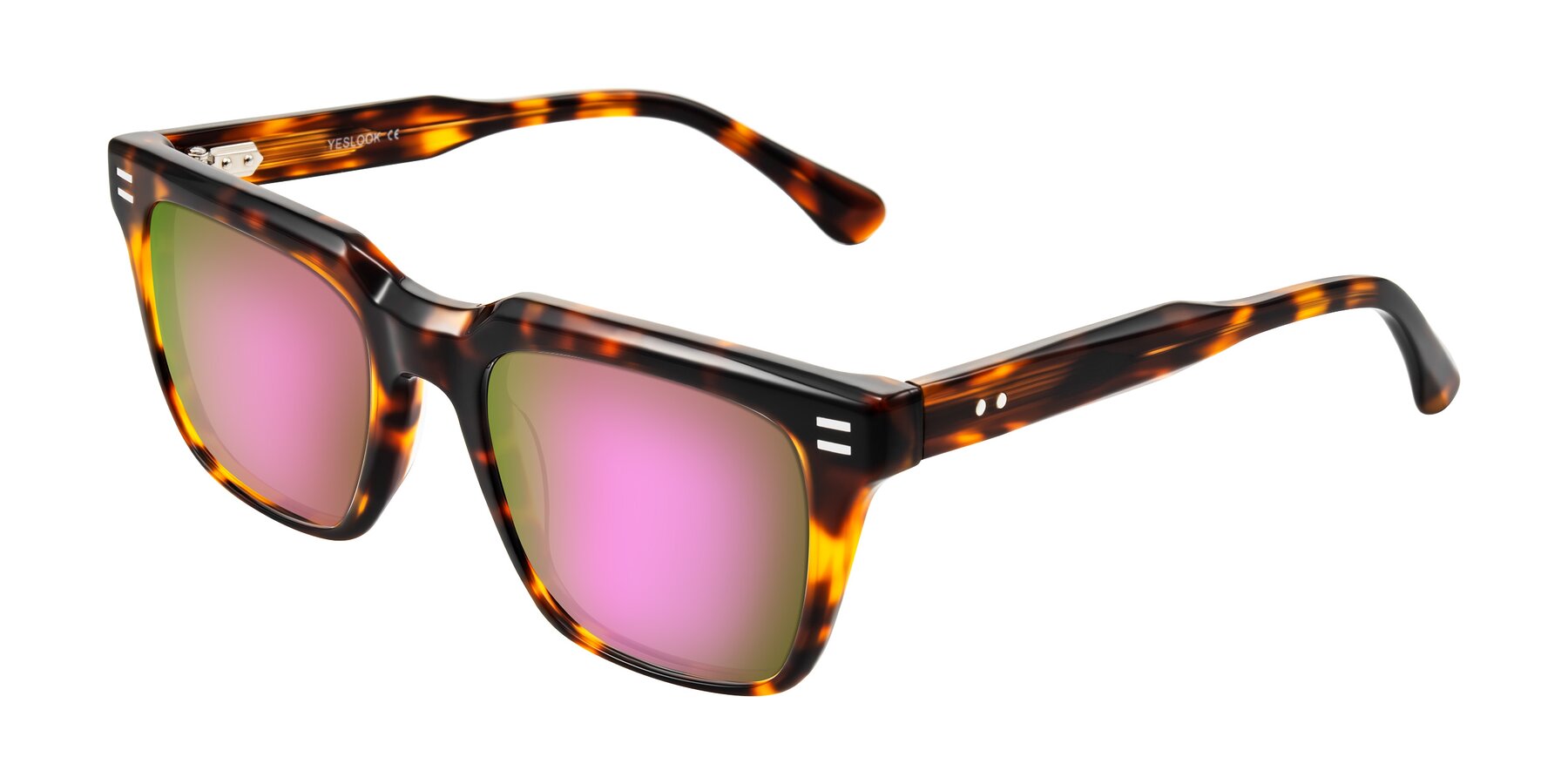 Angle of Bliss in Tortoise with Pink Mirrored Lenses