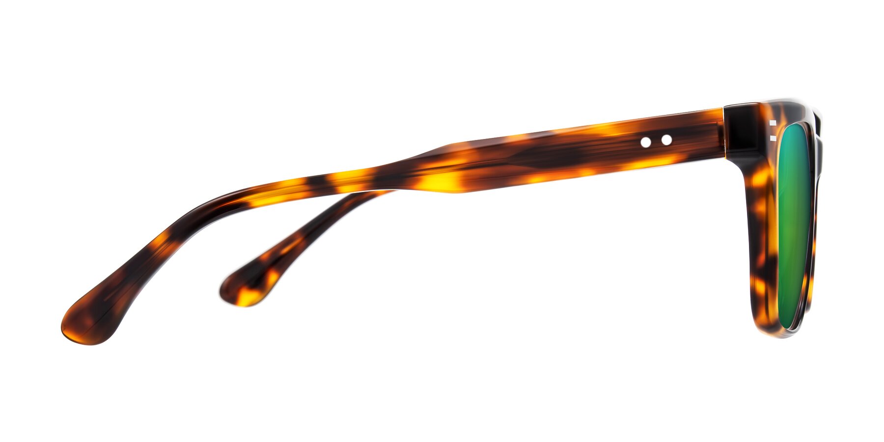 Side of Bliss in Tortoise with Green Mirrored Lenses