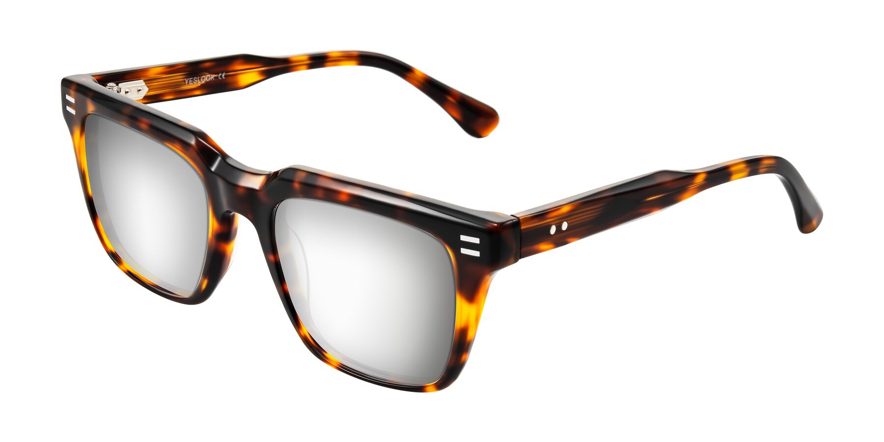 Angle of Bliss in Tortoise with Silver Mirrored Lenses