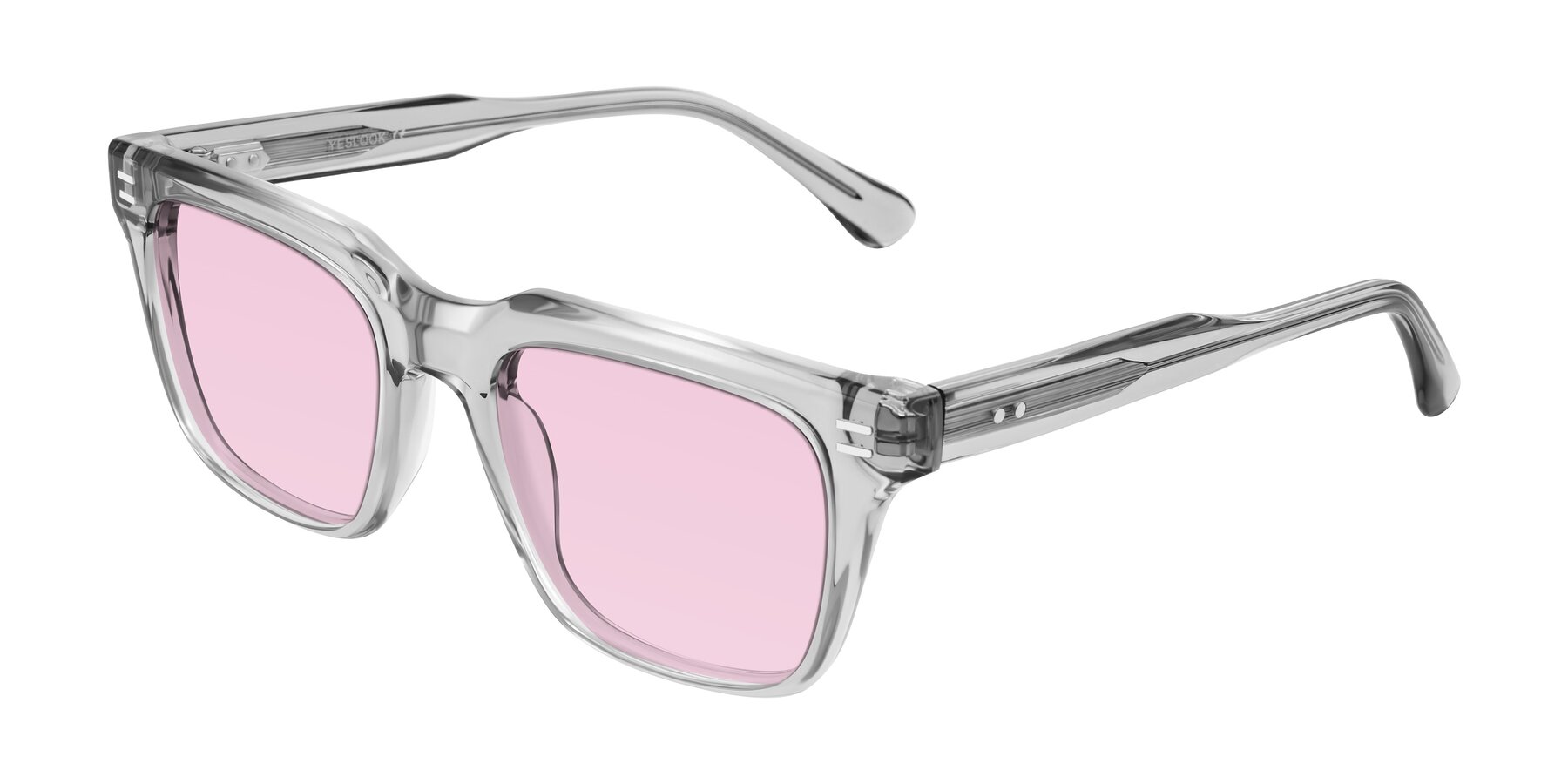 Angle of Bliss in Transparent Gray with Light Pink Tinted Lenses