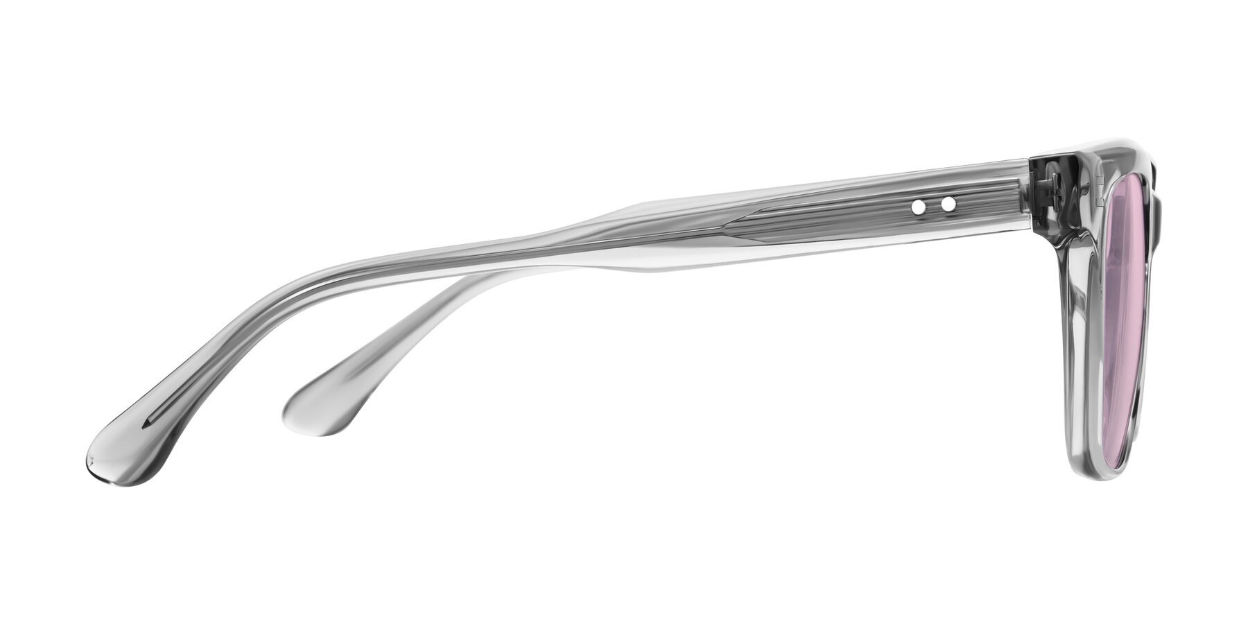 Side of Bliss in Transparent Gray with Light Pink Tinted Lenses