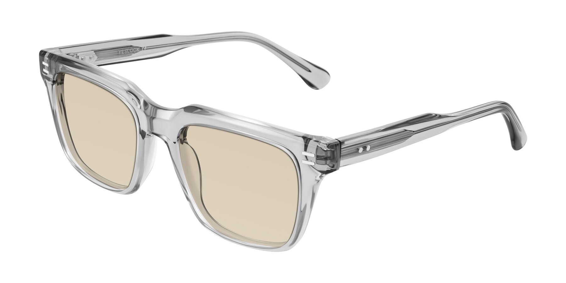 Angle of Bliss in Transparent Gray with Light Brown Tinted Lenses