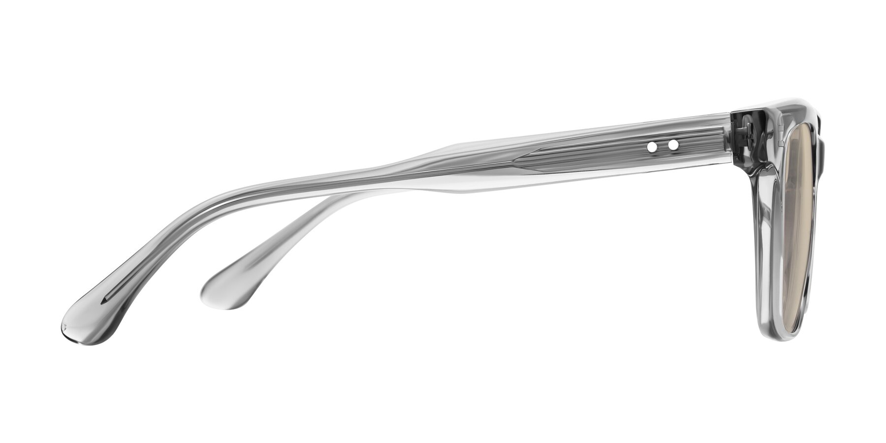 Side of Bliss in Transparent Gray with Light Brown Tinted Lenses